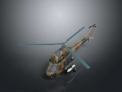 Mars Helicopter Model With Camouflage Design And Rotors For Space Exploration On Gray Background 3d model