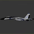Modern Blue And White Fighter Jet With Sleek Design And Transparent Cockpit