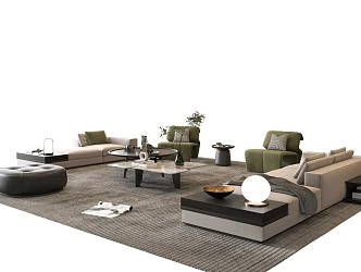Italian Sofa Combination 3d model
