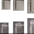 Modern Square Rug With Abstract Black And White Geometric Pattern Design