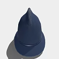 Classic Dark Blue Hat Design With Silver Badge Featuring Crown And Star