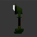 Green Industrial Portable Work Light With Adjustable Stand And Control Panel