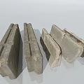 Road Facilities Concrete Curb Stones With Various Shapes Wear Marks And Stripes