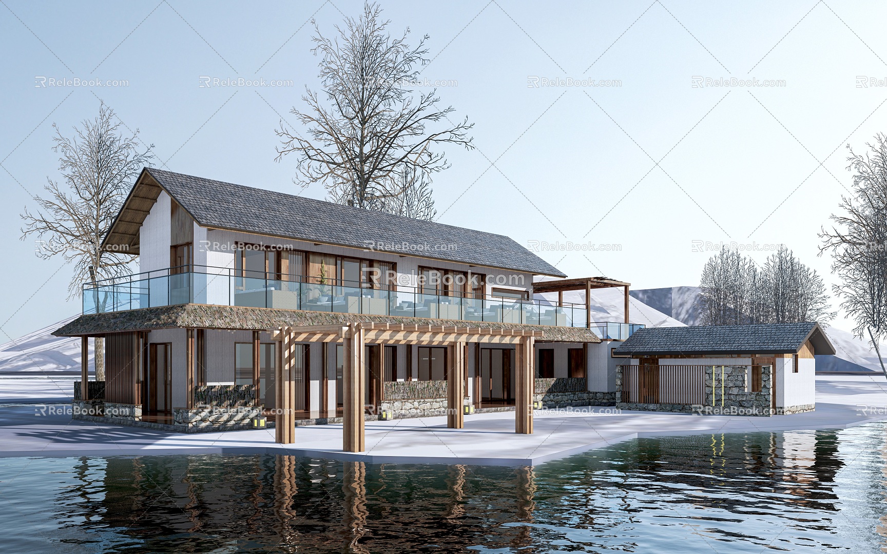 New Chinese Homestay Building Homestay Hotel Country Homestay Homestay Inn 3d model