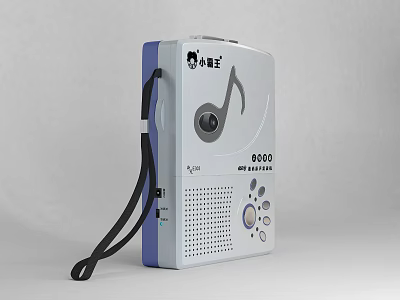 Xiaoba Wang Portable Headphone Speaker With FM Radio Control Buttons And Hanging Strap 3d model