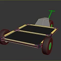 Solar Powered Toy Car With Metal Frame Black Solar Panels And Wheels