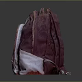 Stylish Maroon And White Backpack For Casual Daily Use With Comfortable Straps