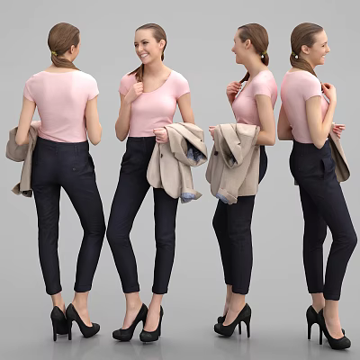 modern woman. 3d model