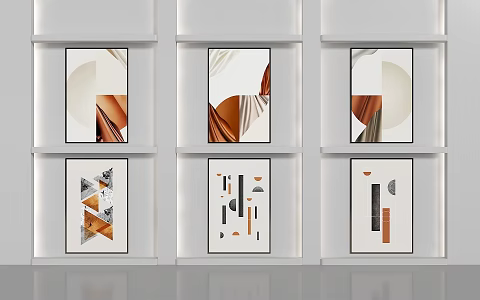 Abstract Painting Living Room Hanging Painting Hallway Hanging Painting 3d model