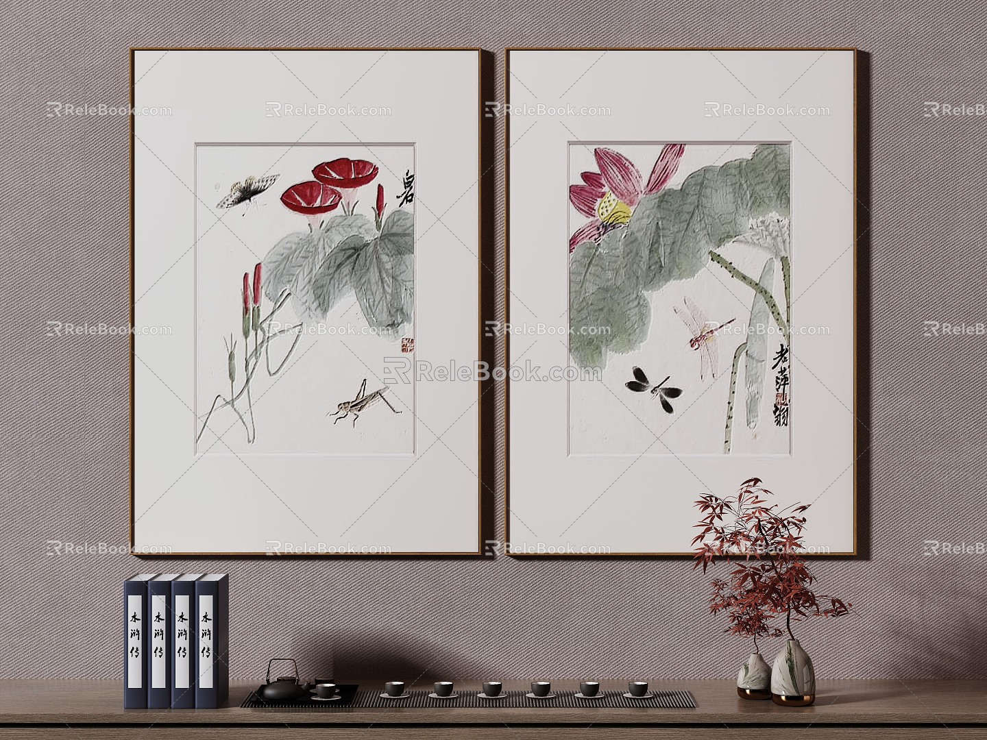 New Chinese Decorative Painting 3d model