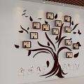 Kindergarten Wall Decoration With Tree Shaped Design Photo Frames Leaves And Birds