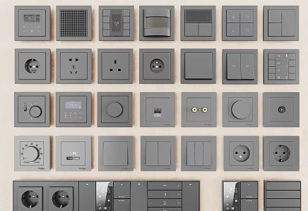 Modern socket switch 3d model