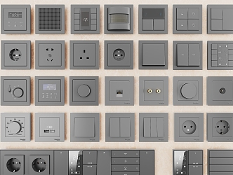 Modern socket switch 3d model