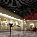 Shandong Energy Black Pottery Culture Exhibition Interior With Display Panels And Visitors