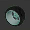 High Performance Car Tire With Silver Alloy Wheel Rim And Tread Design