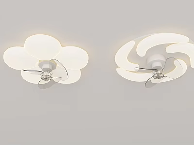 Modern Lighting Combination With Round Shades And Curved Design For Home Interior 3d model