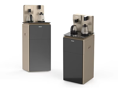 Haier Floor Standing Water Dispensers With Black And Gold Modern Design For Home Use 3d model