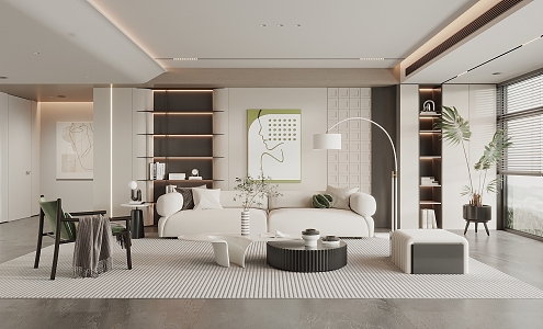 modern living room 3d model