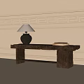 Retro Bench Table Lamp 3d model