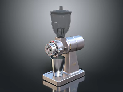 Stainless Steel Electric Coffee Grinder With Transparent Hopper And Stable Base For Home Kitchen Use 3d model