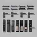 Modern Handle Door Handle Door Lock Smart Lock Smart Door Lock Fingerprint Lock 3d model