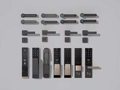 Modern And Stylish Door Handles With Various Designs And Premium Finishes 3d model