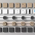 Modern Switch Socket Panel 3d model