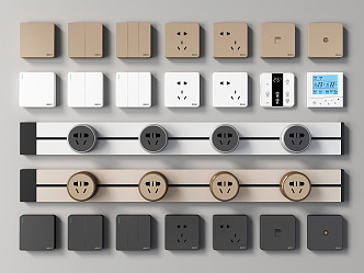 Modern Switch Socket Panel 3d model