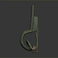 Green Household Tool With Long Strip And Curved Structure For Daily Use