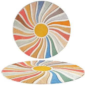 Modern Round Carpet 3d model