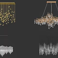 Contemporary Crystal Chandelier Designs With Hanging Glass Elements For Modern Home Decor