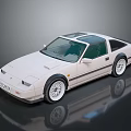 Classic White Two Door Sports Car With Sleek Design Sunroof And Shiny Alloy Wheels