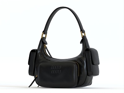 Women's Shoulder Bag Leather Bag Satchel Luxury Satchel Miu Women's Satchel Cow Leather Handbag 3d model