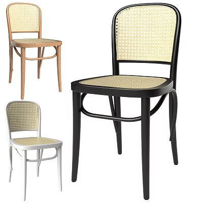 Modern Dining Chair Rattan Dining Chair 3d model