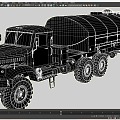 Military oil tanker with sports oil truck Ukrainian heavy truck military semi-trailer vehicle military large truck semi-trailer military transport vehicle military oil truck 3d model