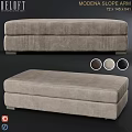 Gray Upholstered Sofa Bench With Wooden Legs And Multiple Color Options