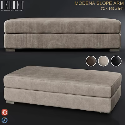 Gray Upholstered Sofa Bench With Wooden Legs And Multiple Color Options 3d model