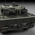 Detailed Green Military Tank 3D Model With Armored Turret Cannon And Tracks 3d model