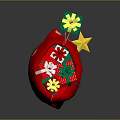 Red Christmas Gift Bag Filled With Colorful Gifts Green Box And Yellow Star