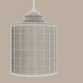 Unique Chandeliers With Round Bell Shaped And Cylindrical Fabric Shades Design