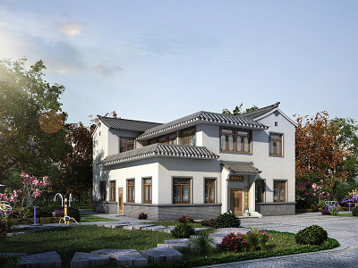 New Chinese Style Villa model