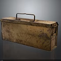 Antique Rusted Metal Toolbox With Vintage Handle And Distressed Surface Finish