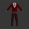 Stylish Men's Outfit Featuring Red Jacket Purple Shirt And Maroon Pants