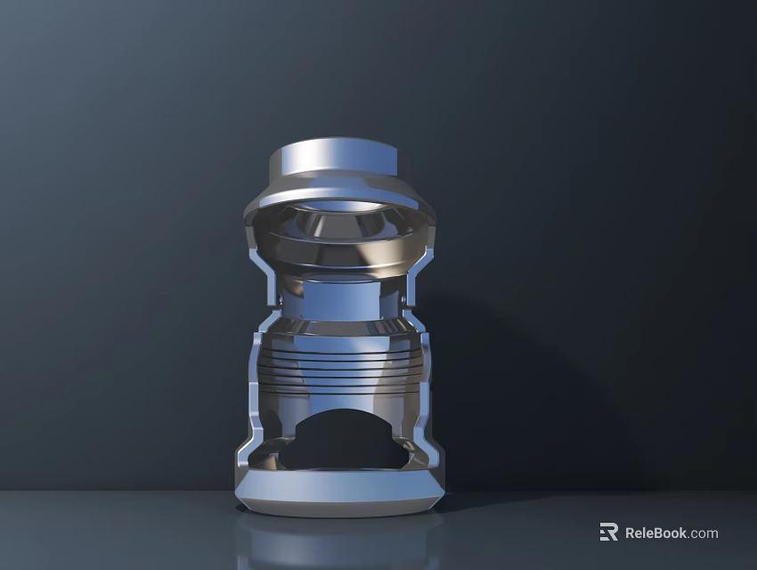 Silver Modern Kitchen Appliance With Sleek Metallic Design And Smooth Finish 3d model 