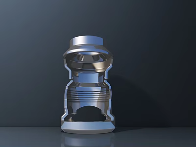 Silver Modern Kitchen Appliance With Sleek Metallic Design And Smooth Finish 3d model