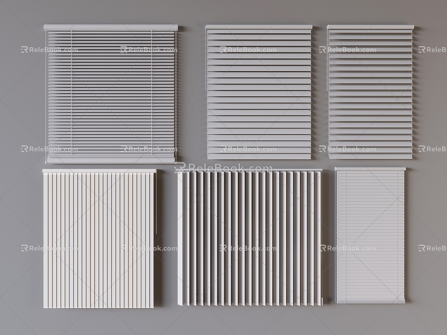 Venetian blinds Roller blinds Lifting blinds Curtain draw blinds 3d model