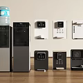 Modern Daily Electrical Appliances Featuring Water Dispensers With Digital Displays And Various Styles