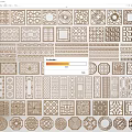 New Chinese Style Hollow Window Hollow Window Lattice Carved Window Pane Lattice Window 3d model
