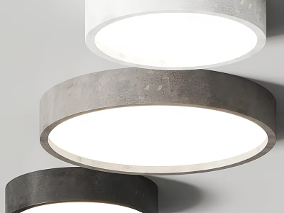 Round Modern Ceiling Lights In Different Colors For Home Lighting Design 3d model