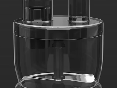 Transparent Food Processor with Clear Body and Modern Design for Daily Kitchen Use 3d model